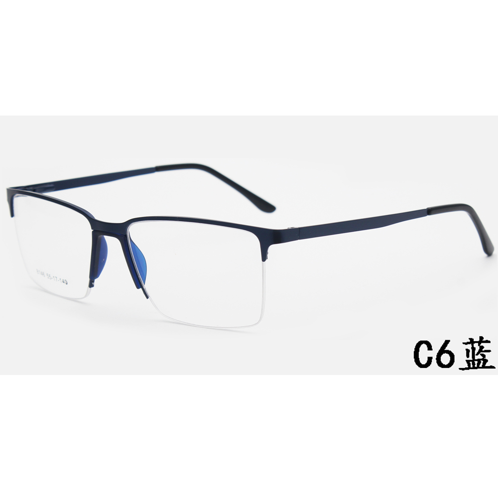 2021 Wholesale Rectangle Eyeglasses Frames Blue Light Filter Computer Women Men Metal Glasses