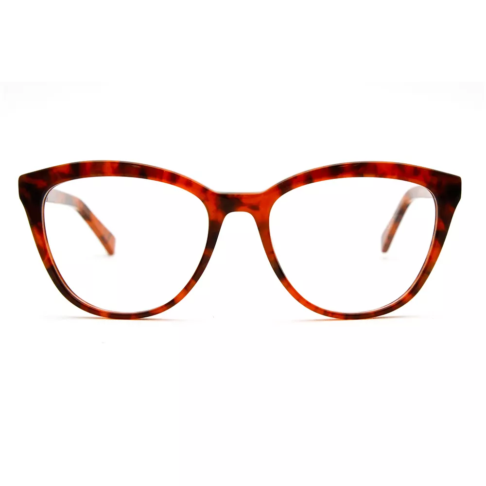 Best Selling Double Bridge Vintage Acetate Combine Metal Eyeglasses