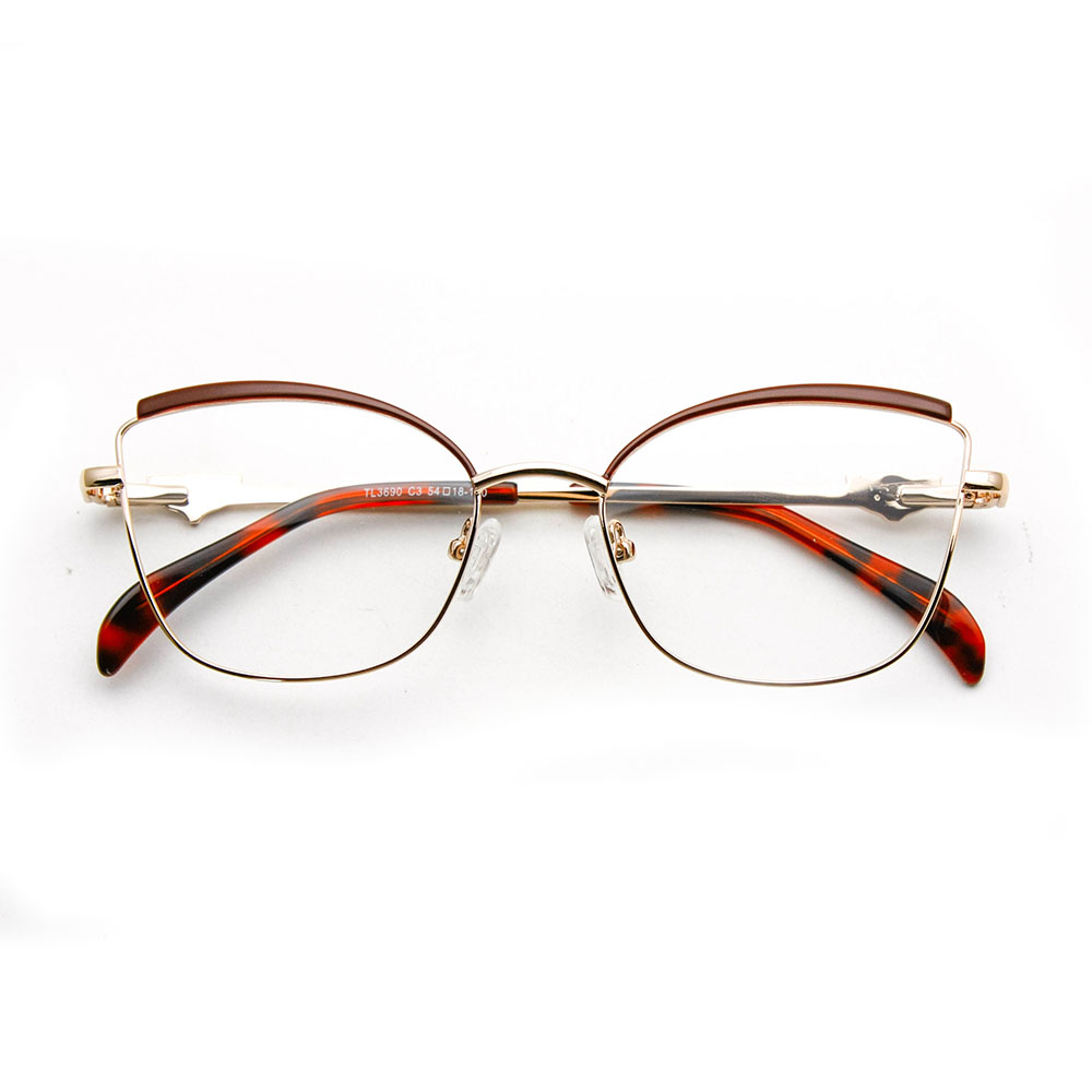Gd Retro Popular Style Metal Eyeglasses Frames Beautiful Design Metal Women Eyewear Optical Frame Ready to Ship Eyeglasses