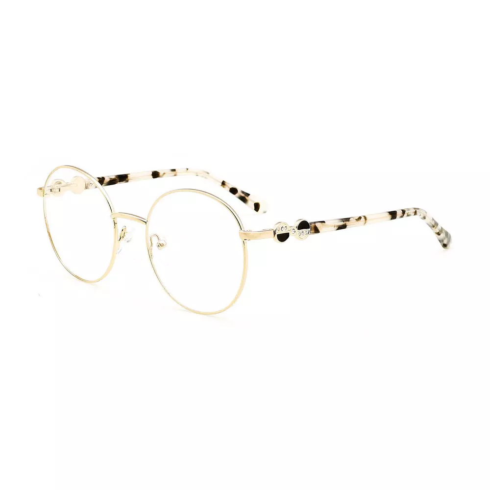 Gd  Women Metal Retro Beautiful Diamond Metal Optical Frame Eyeglasses Glasses Frames Unisex