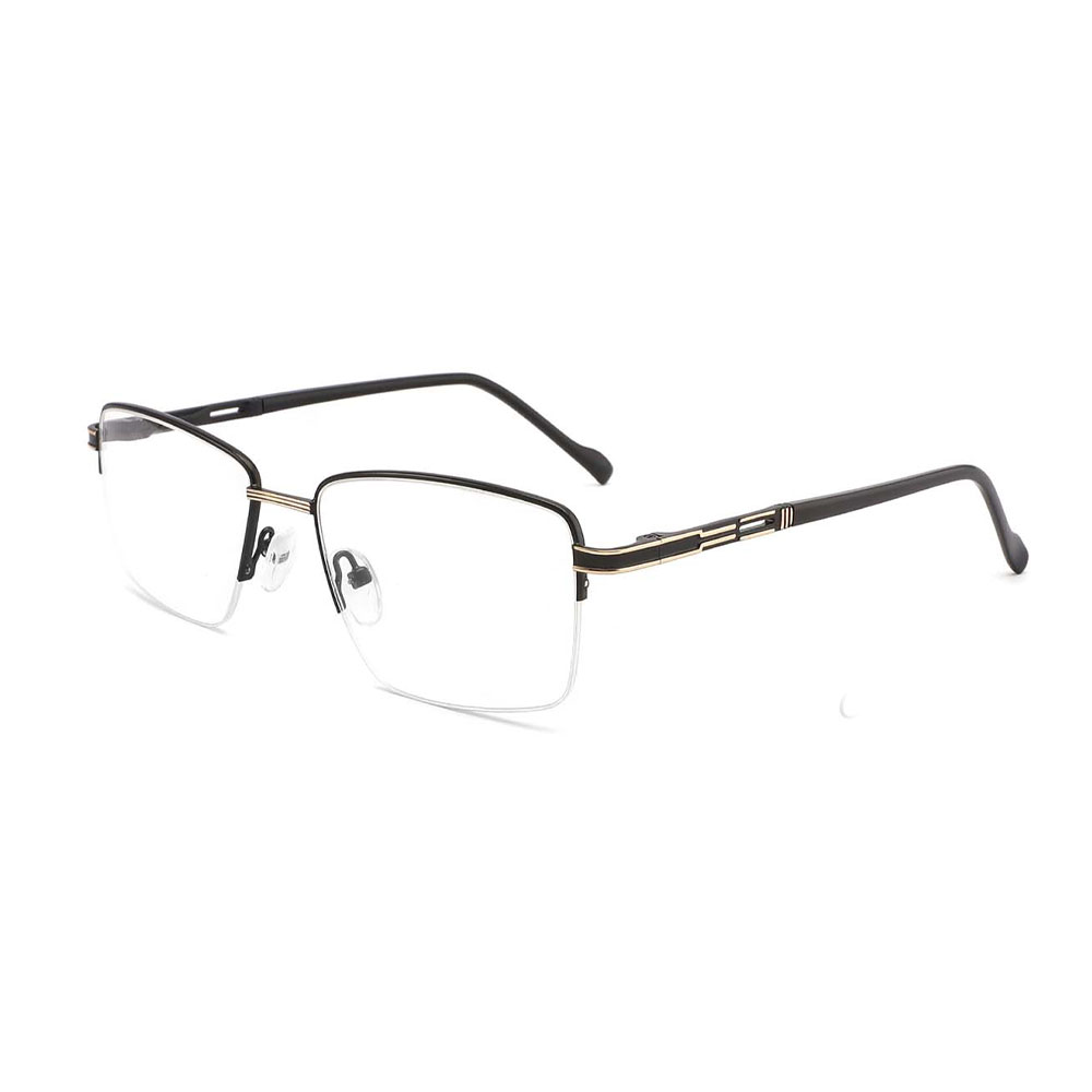 Gd OEM ODM High Quality Retro Half Frame  Men Metal Optical Frame Eyeglasses Glasses Frames for Men