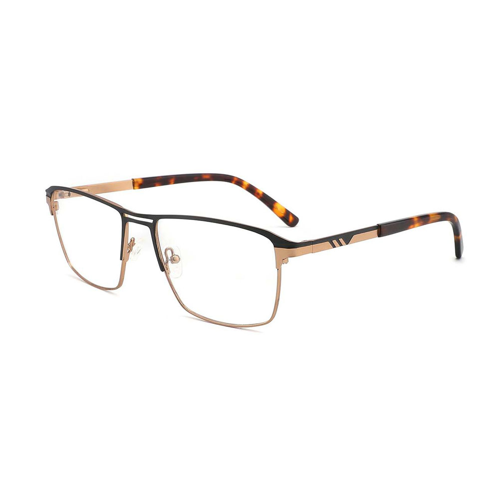 Gd Hot Sale Double Color Men Retro Metal Optical Frames Metal Eyewear Eyeglass Frames