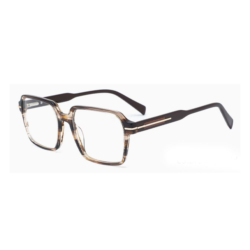 Gd Fashionable Vintage Men Spectacle Square Acetate Demi Eyewear Retro  Optical Frames