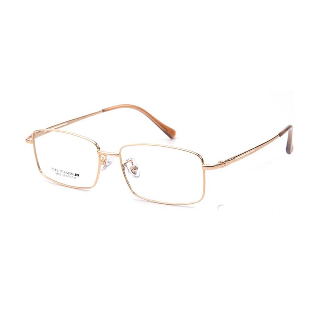 Gd High Quality Square Titanium Men Metal Optical Frame Eyeglasses Glasses Frames for Men