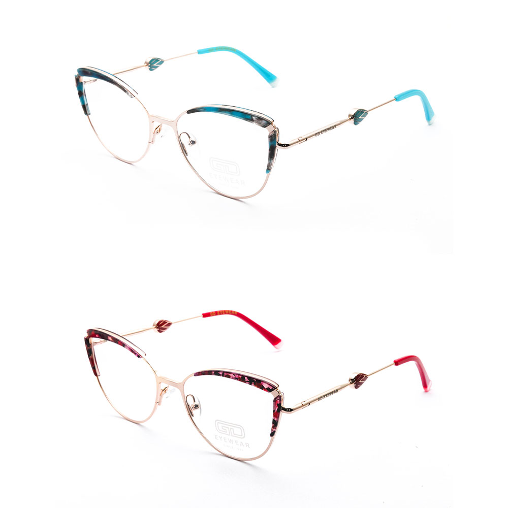 Gd 2023 New Trendy Lamination Acetate Metal Optical Frames Eyewear women  Eyeglasses Glasses Frames