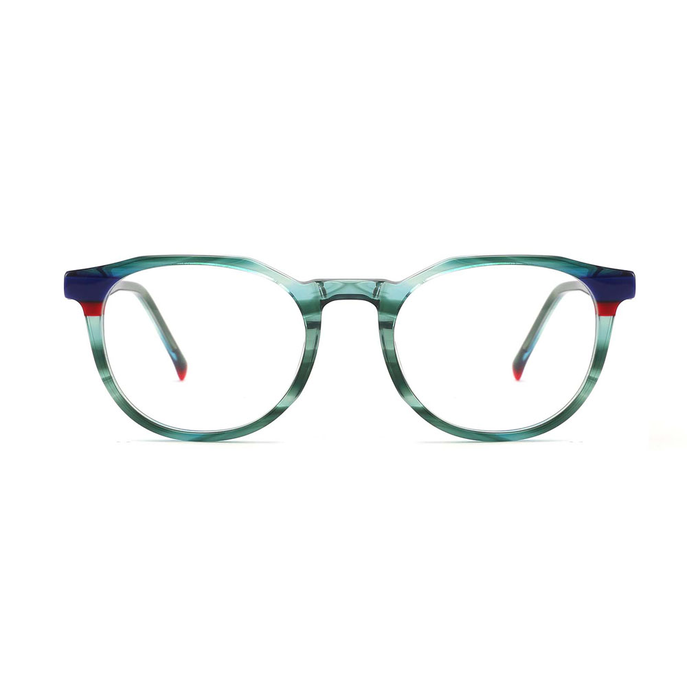 Gd Fashionable Vintage Beautiful Lamination Spectacle Acetate Demi Eyewear Retro Optical Frames