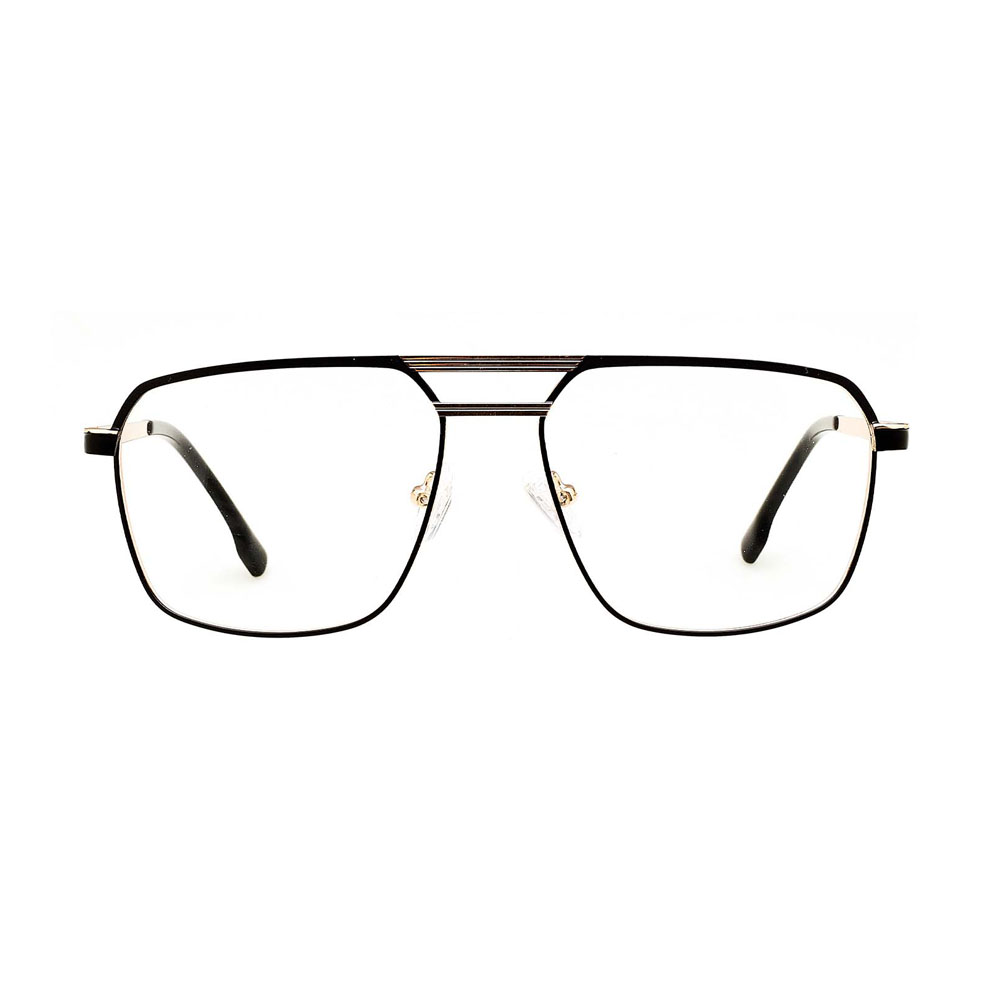 Gd Classic Men  Metal Double Bridge Optical Frames Double Color Stylish Glasses for Women Ready to Stock