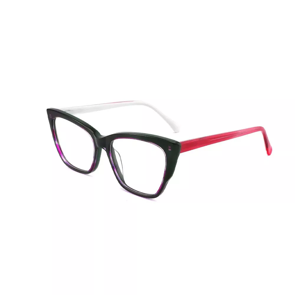 Gd Handmade Cheap Acetate Optical Frames  Women Eyeglasses Acetate Eyeglasses Frames Transparent with Clear Lenses Eyewear