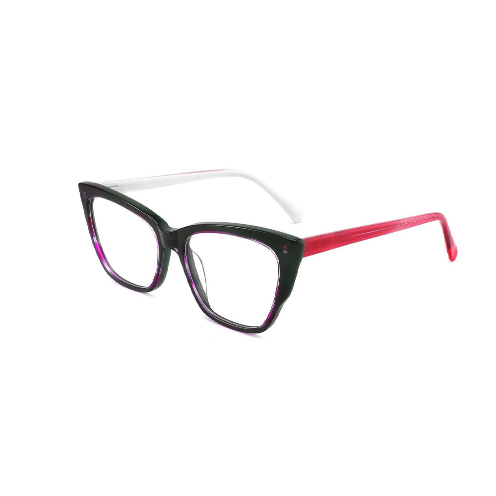 Gd Handmade Cheap Acetate Optical Frames  Women Eyeglasses Acetate Eyeglasses Frames Transparent with Clear Lenses Eyewear