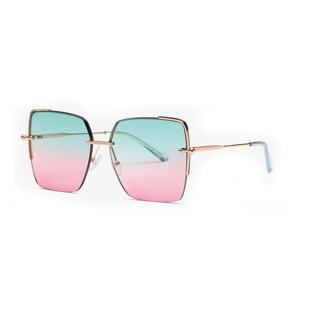 Gd Luxury Women Big Frame Rimless Sunglasses Women Sunglasses Tac Polarized Sunglasses UV400