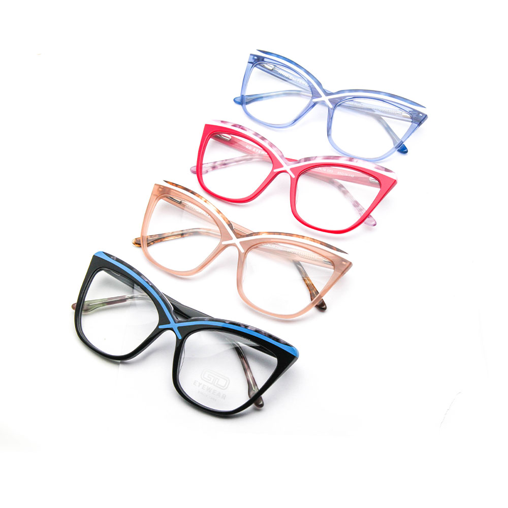 Gd Europe Popular Style  Lamination Acetate Optical Frames Women Eyeglasses Acetate Eyeglasses Frames