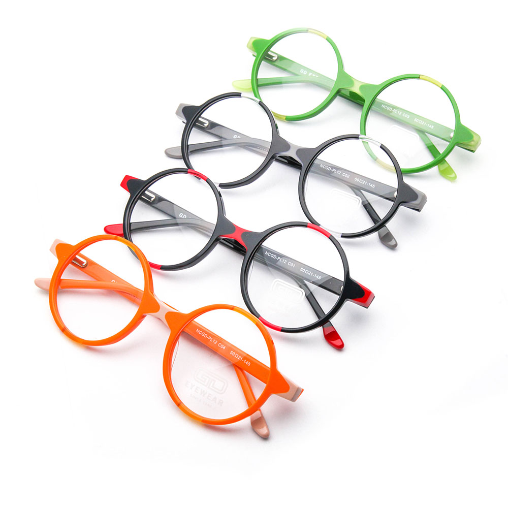 Gd Ital y Hot Design Round Women Lamination Acetate Optical Frames Spectacle Acetate Eyewear Eyeglasses