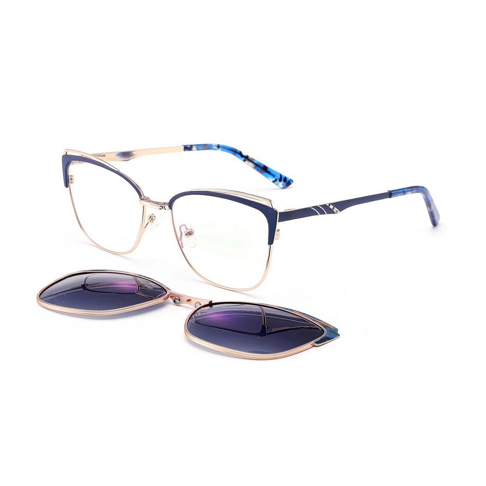 Gd Hot Sale Rrtro Women Metal Clip on Sunglasses  Cat eye Sunglasses Optical Eyewear Frames
