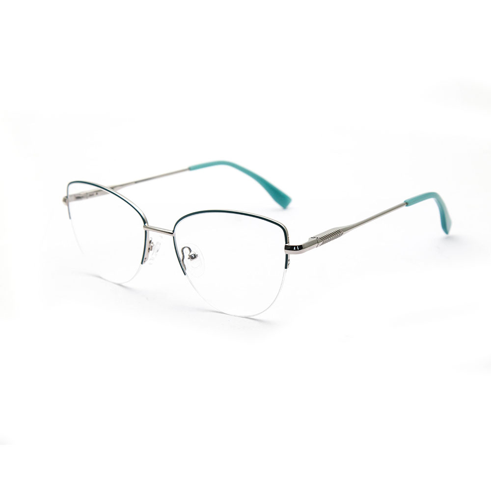Gd Cheap High Quality  Women Double Color Metal Eyeglasses Frames Metal Women Eyewear Optical Frame Ready to Ship Eyeglasses