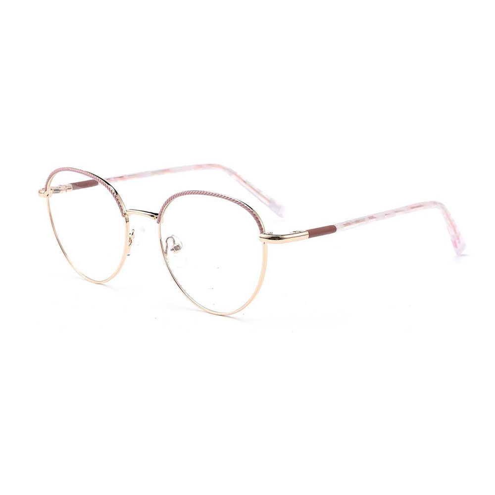 Gd Luxury Retro Women Double Color Metal  Acetate Temples Optical  Frames Stylish Glasses for Women Eyewear