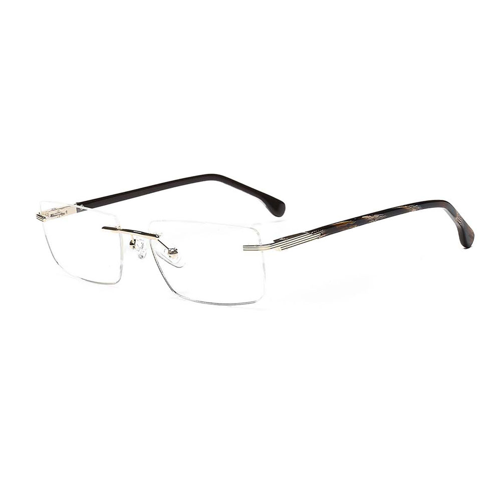 GD Rimless Metal Optical Frames Spring Hinges for Men Women Eyewear Hot Sale Eyeglasses