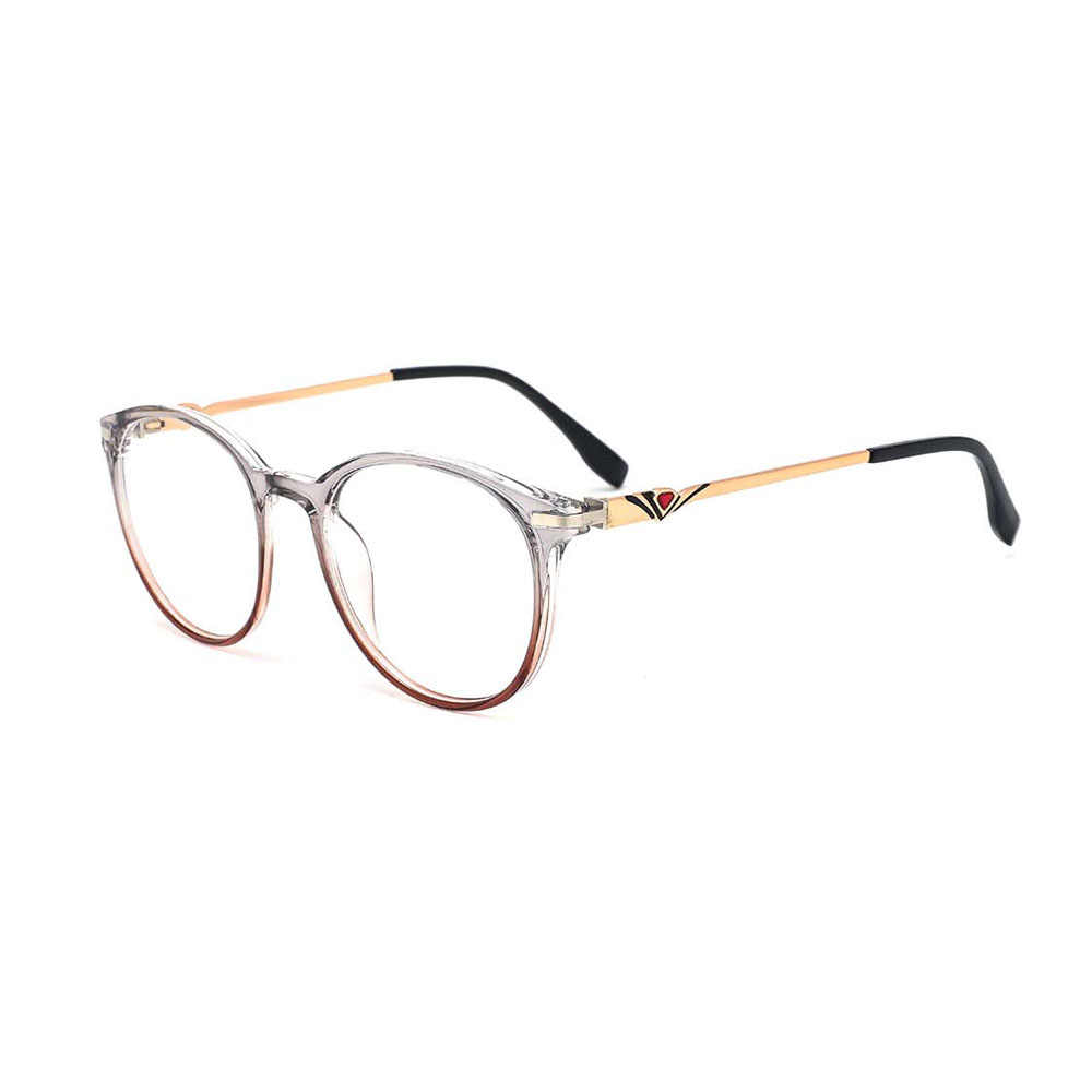 Gd Low Price Hot Sale Women Round Tr Glasses Frame With Metal Temples  Spectacle Beautiful Optical Frames for Women