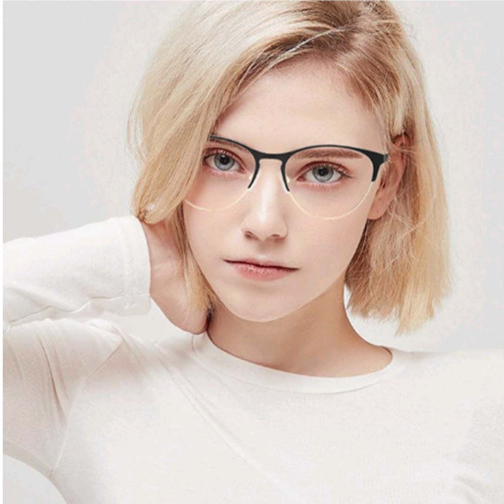GD Latest Ready Goods Memory Cat Eye Metal Frame Fashion Eyewear Clear Glasses for Ladies Girl Optical Frames