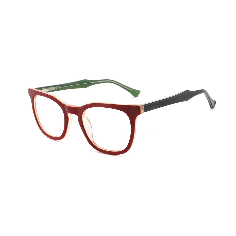Gd Handmade Fashion Double Color Cheap Acetate Optical Frames Women Eyeglasses Acetate Eyeglasses Frames Clear Lenses Eyewear