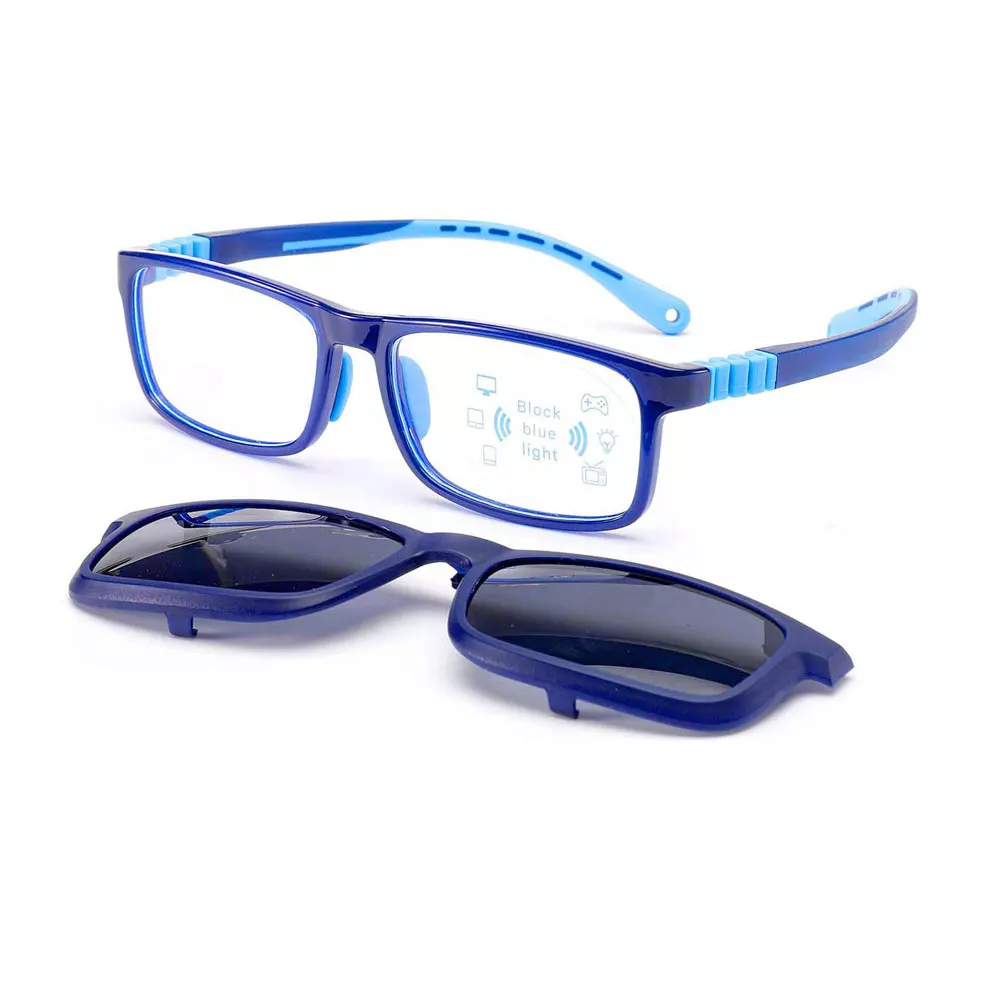 GD  Latest Kids Anti Blue Light Clip On Sunglasses Computer Glasses  Brand Designer Clip-on Sun Shades Comfortable  Polarized Kids Tr90 Clip on Sunglasses
