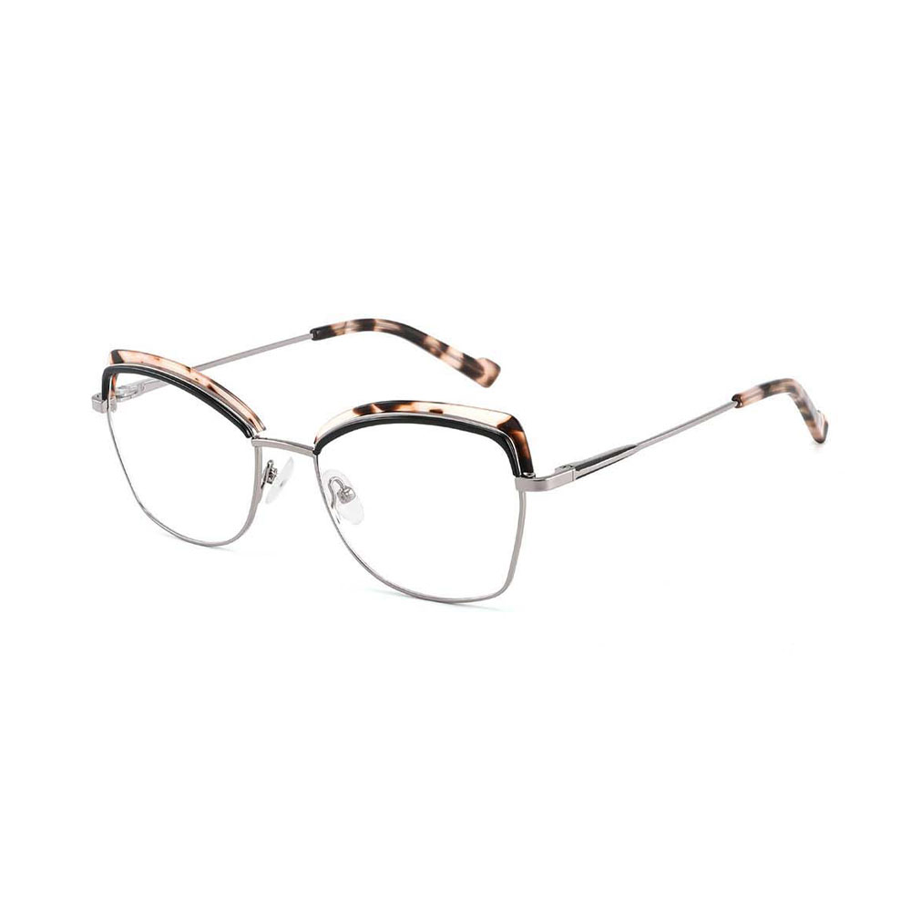 Gd 2024 New Arriving Fashion Acetate+Metal Eyeglasses Frames Metal Women Eyewear Optical Frame Ready to Ship Eyeglasses