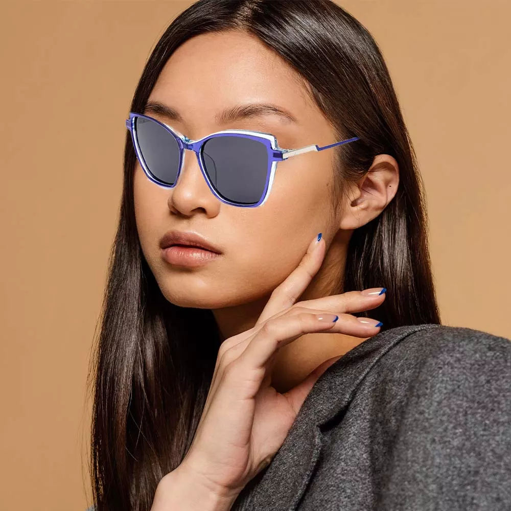 GD New Style Luxury Women Sunglasses Polarized Lenses Trendy Lamination Acetate Sunglasses Frame UV400 Acetate Sunglasses