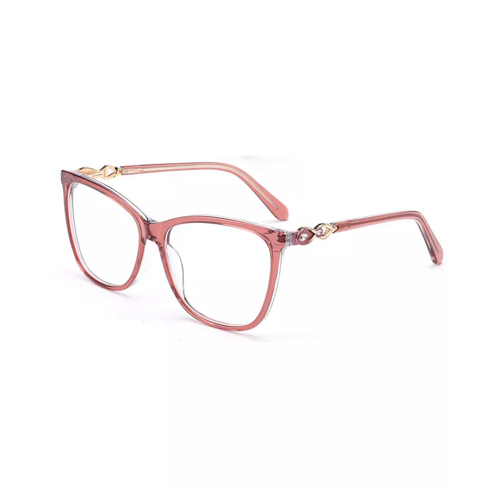 Gd 2024 Latest Retro Women Shinny Color Acetate Eyeglasses Optical Frames Glasses Woman Eyeglasses Frames Ready to Stock