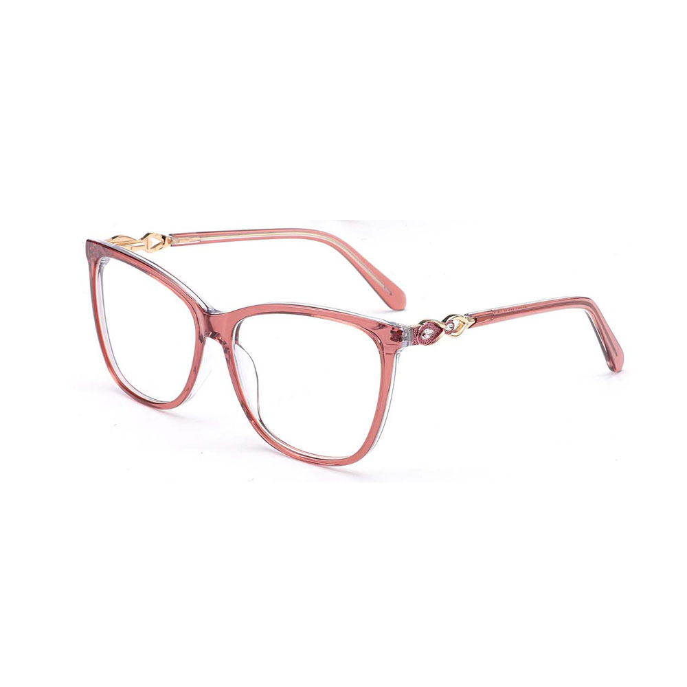 Gd 2024 Latest Retro Women Shinny Color Acetate Eyeglasses Optical Frames Glasses Woman Eyeglasses Frames Ready to Stock