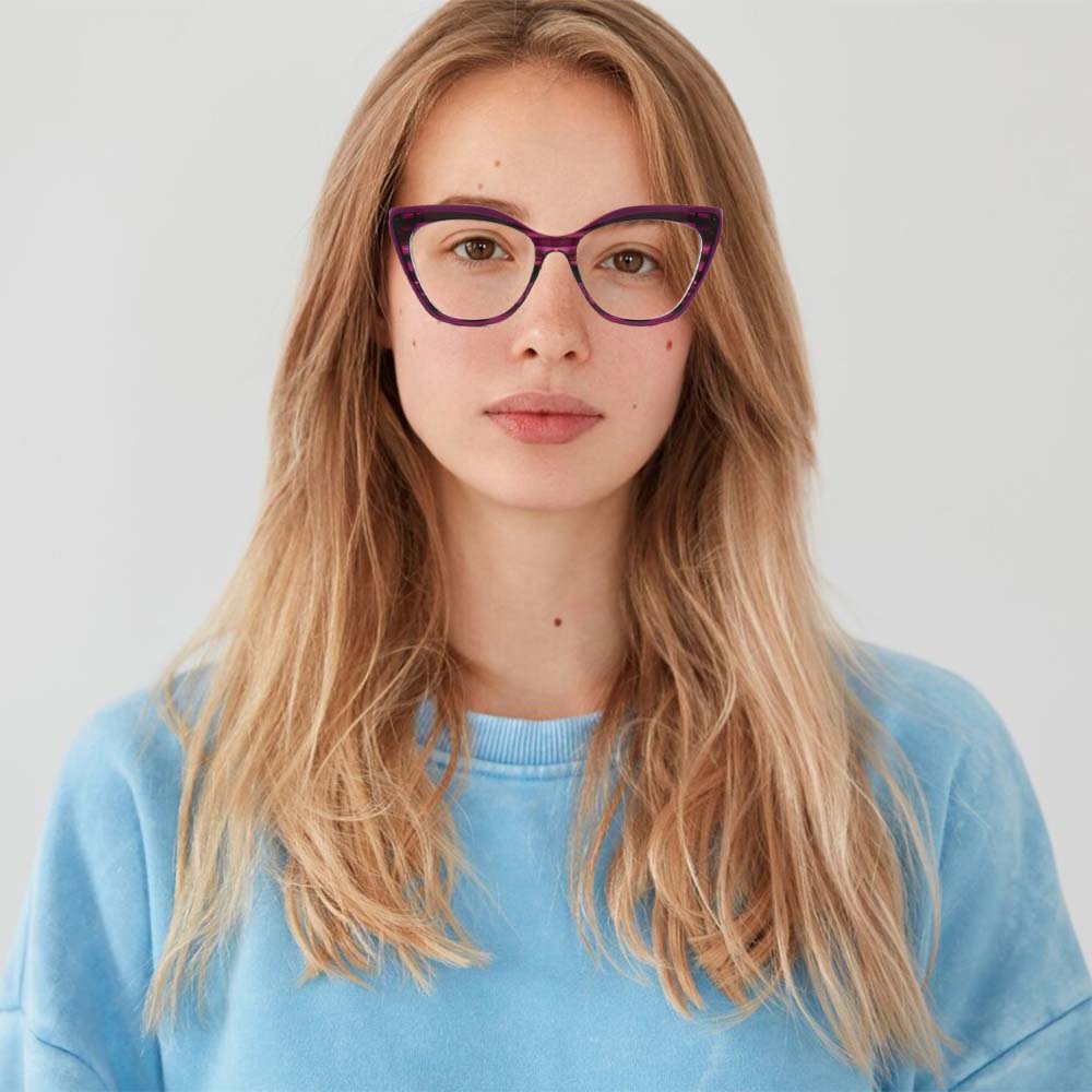 GD Unique Women Lamination Acetate Retro Round Lenses Comfortable eyewear glasses Optical Frames Acetate glasses optical frame