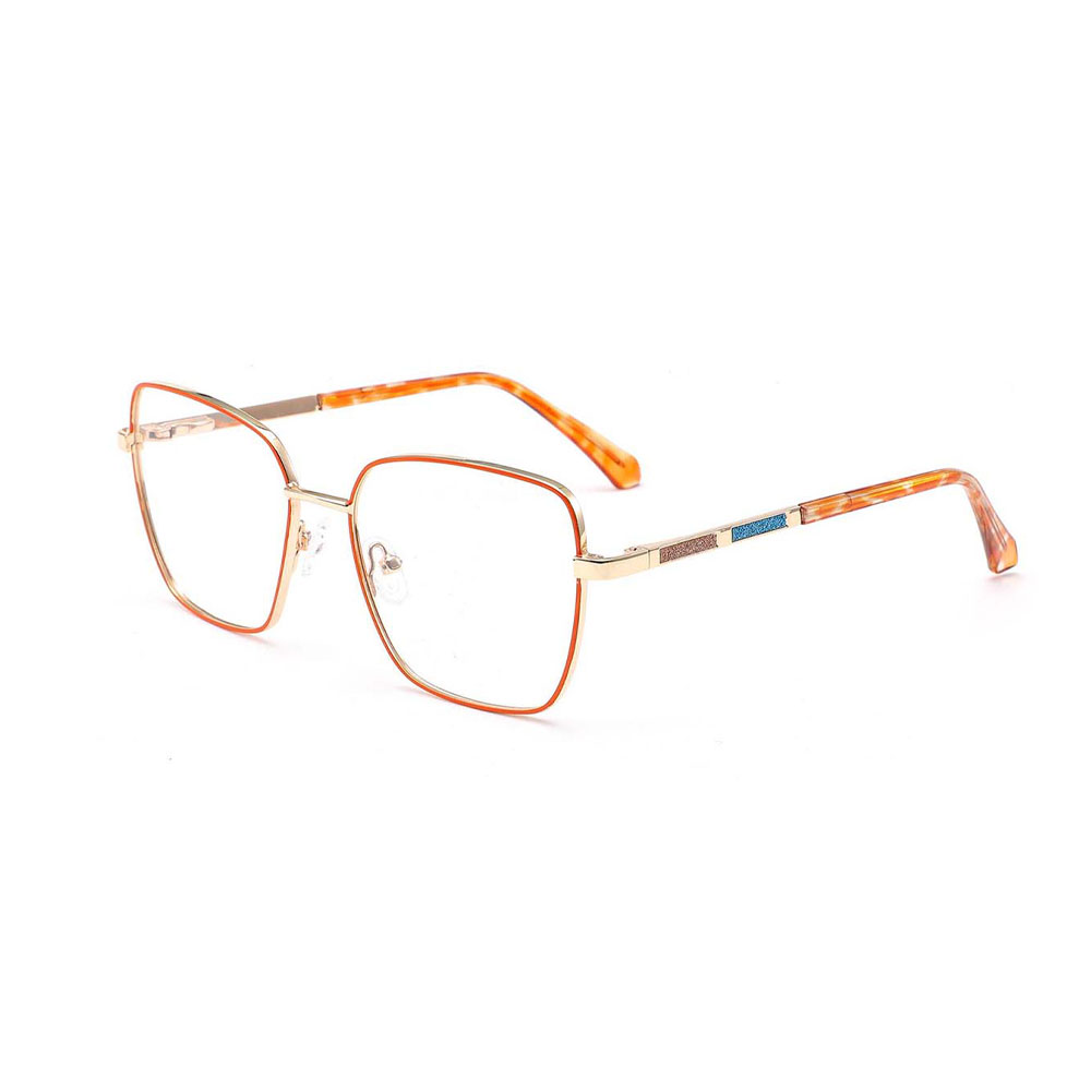 GD China Wholesale Women Metal Shinny stainless optical frames Classic Designer Spring Hinge Optical Eyeglass Frames