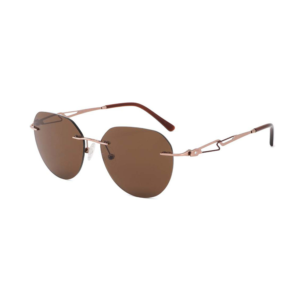 Gd New Style Luxury Fashion Rimless Sunglasses Unisex Sunglasses Personality Polarized Metal Sunglasses