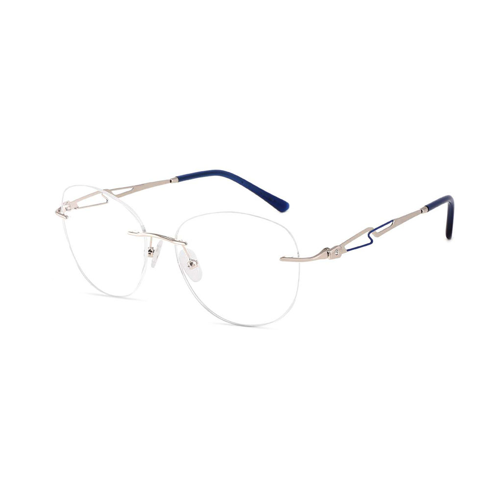 GD Promotion In Stock Fashion Women Rimless Eyeglasses Frames Man Square Rimless Glasses Eyewear