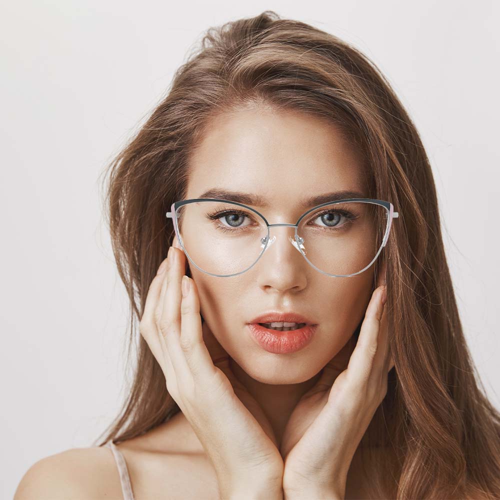Gd Retro Double Color Metal Optical Frames Fashion In Stock  Eyewear Women Eyeglasses Glasses Frames