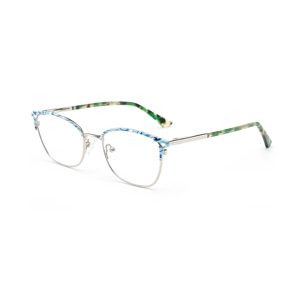 GD Double Color Design Colorful Optical Frames Men High Quality Hinge Frames Metal Eyewear Eyeglass Optical Glasses Cat Eye Frame Eyeglasses