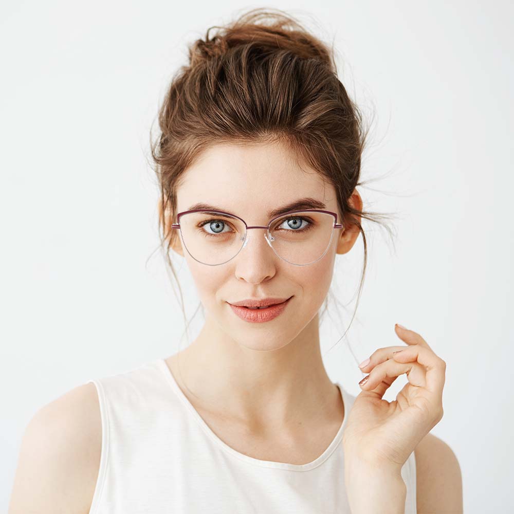 Gd Retro Beautiful Design Double Color Metal Optical Frames Fashion in Stock Eyewear Women Eyeglasses Glasses Frames