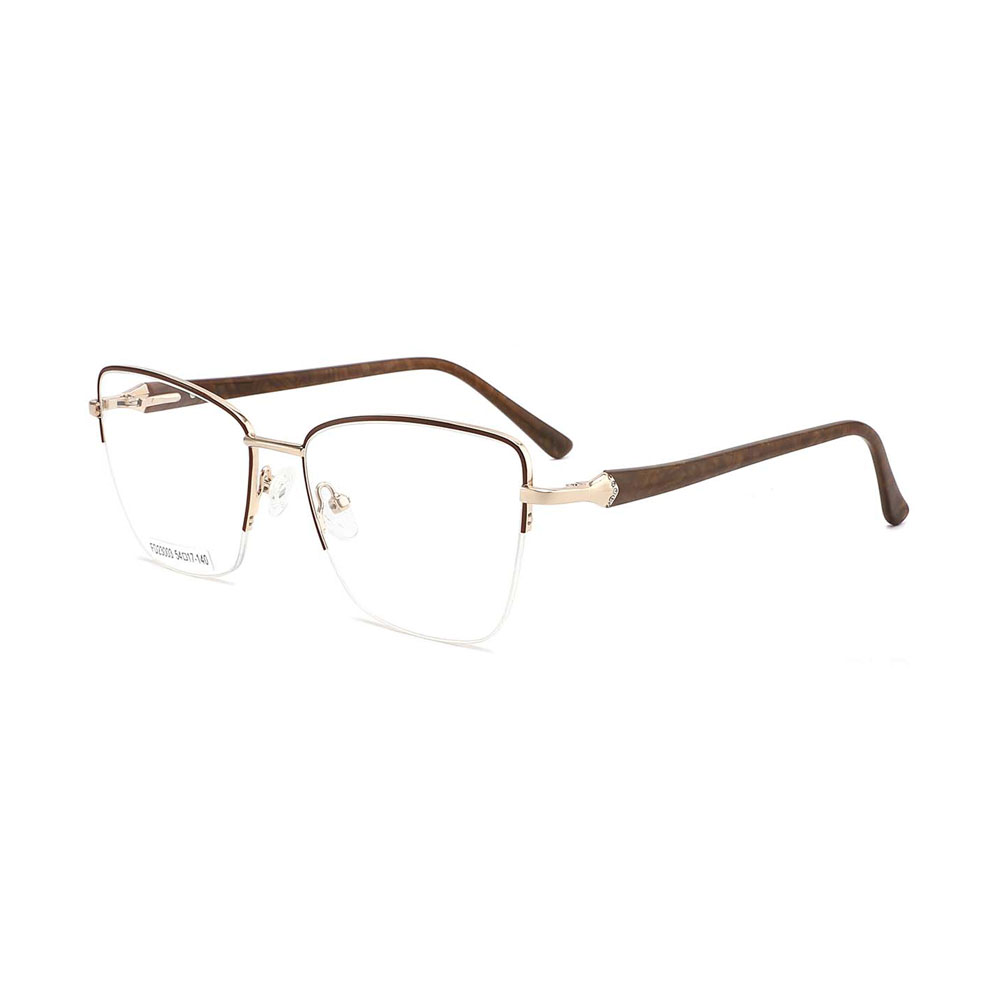 Gd Latest New Arrive Retro Diamond Optical Frame Eyeglasses Shinny Women Metal Optical Frames Eyeglasses Frames