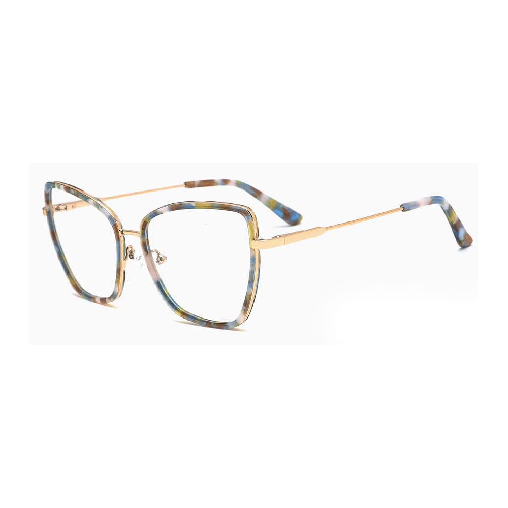 Gd Stylish Color Acetate+Metal Optical Frames Brand Design Optical Frames Women Acetate Eyeglasses Frames Hinge Frames