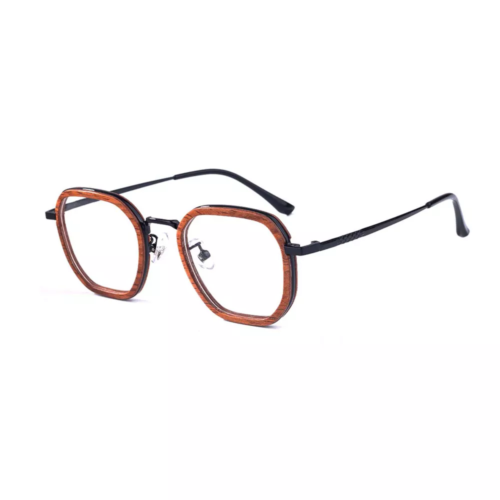 GD Stylish High End Wooden Metal Glasses Sandalwood Frame Designer China Wholesale Unisex Fashion Wooden Optical Eyeglasses Frames
