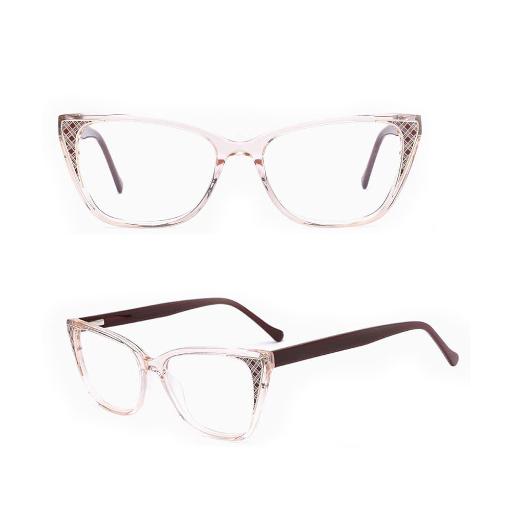 Gd Modern Design Brand Acetate metal trim Eyewear Designer Optical Glasses Frames Spectacle Fashion Italian Acetate Glasses for Ladies
