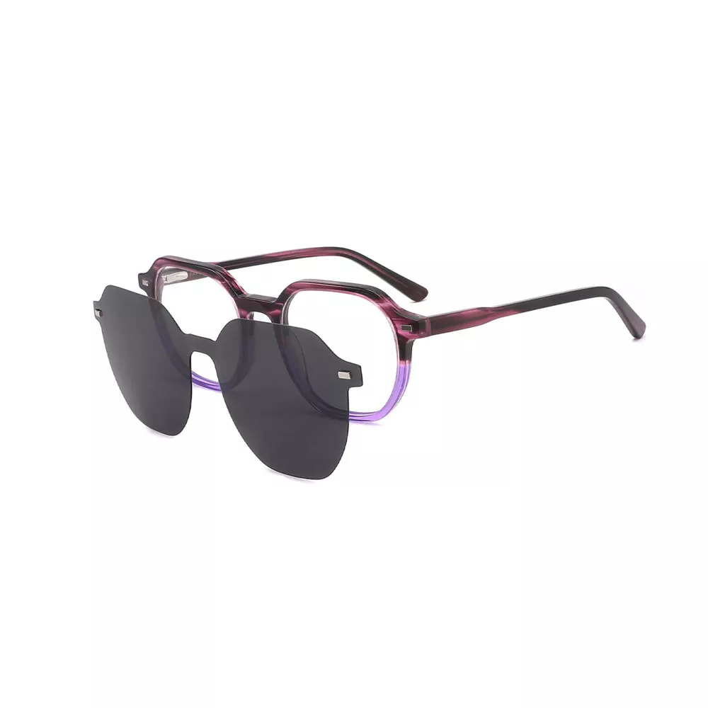 Gd Brand Same Design Lamination Acetate Clip on Sunglass with Tac Polarized Wholesale Sunglasses Frame Hinge Frames