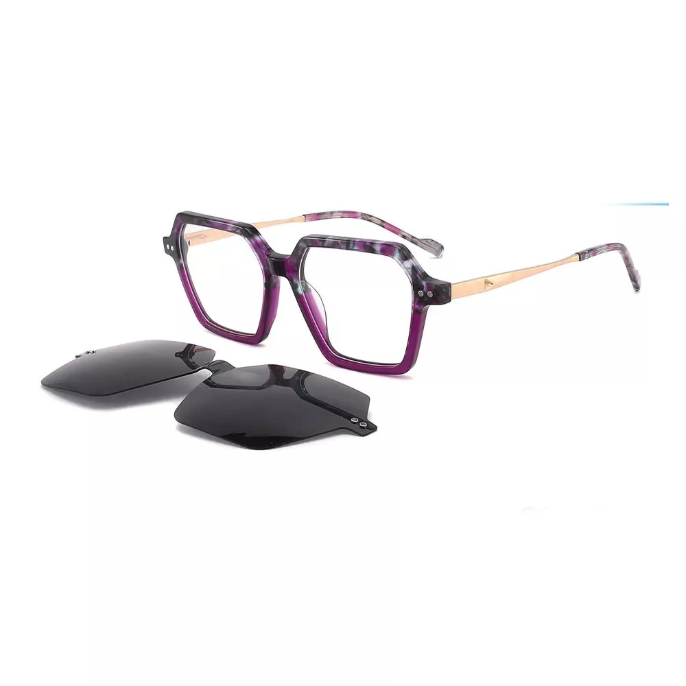 GD Fashion Europe Style Lamination Acetate Clip On Sunglasses Popular for Women Sunglasses