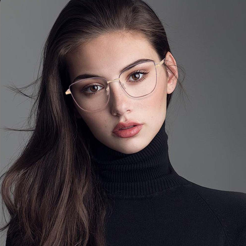 GD Double Color Hingge Frame  Women Metal Frames Optical Eyeglasses with Customised Logo Fashion Metal Frame Eyeweares