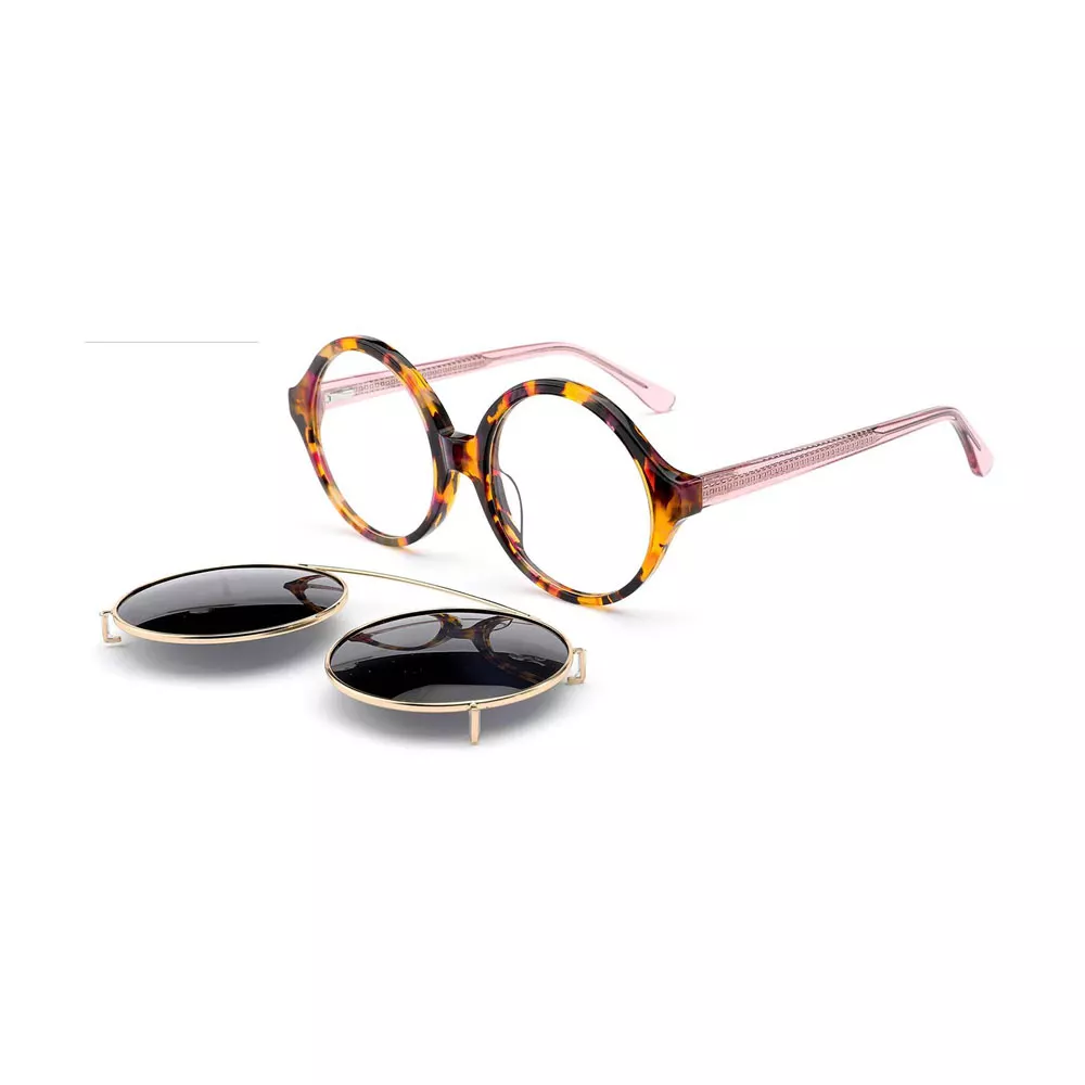Gd Premium New Arrive Italy Design Acetate Clip on Sunglasses with Good Quality Optical Frames Hinge Frames