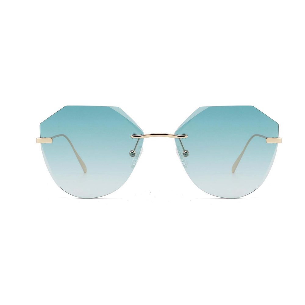 Gd Brand Design  Rimless Colorful Lenses Polarized Sunglasses Hot Sale Sunglasses Personality Polarized Metal Sunglasses