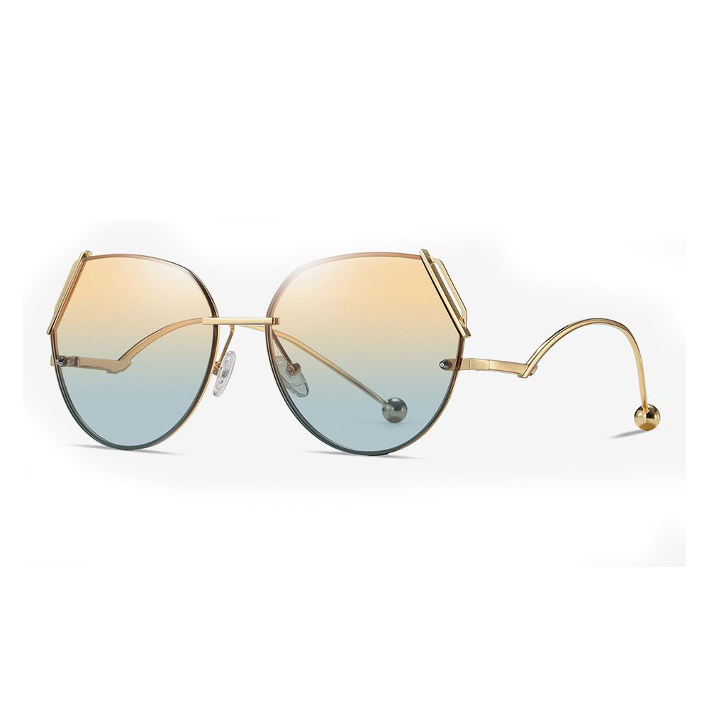 Gd Luxury Italy Design Metal Fashion Women Sunglasses Customer Logo  Polarized Metal Gradient Sunglasses