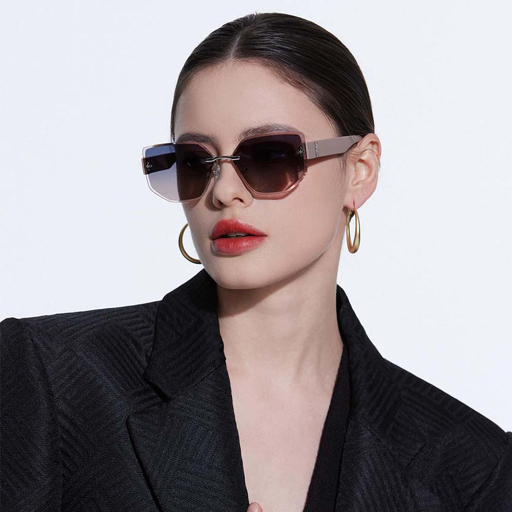 Gd Luxury Fashion Metal  Rimless Sunglasses in Stock Sunglass Hot Fashion Sunglass Customer Logo Eyewear