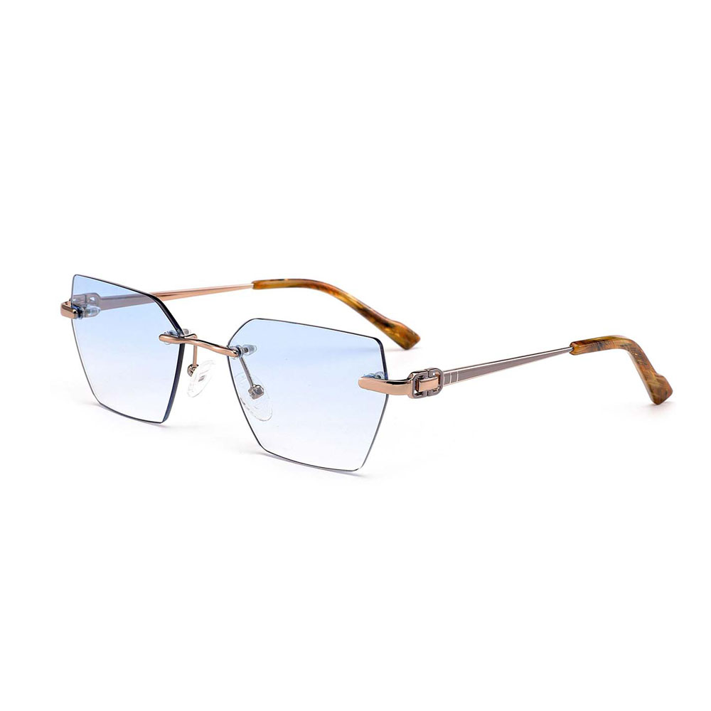 GD Gradient Color Fashion Sunglasses Rimless Sunglasses Square In Stock luxury sunglass