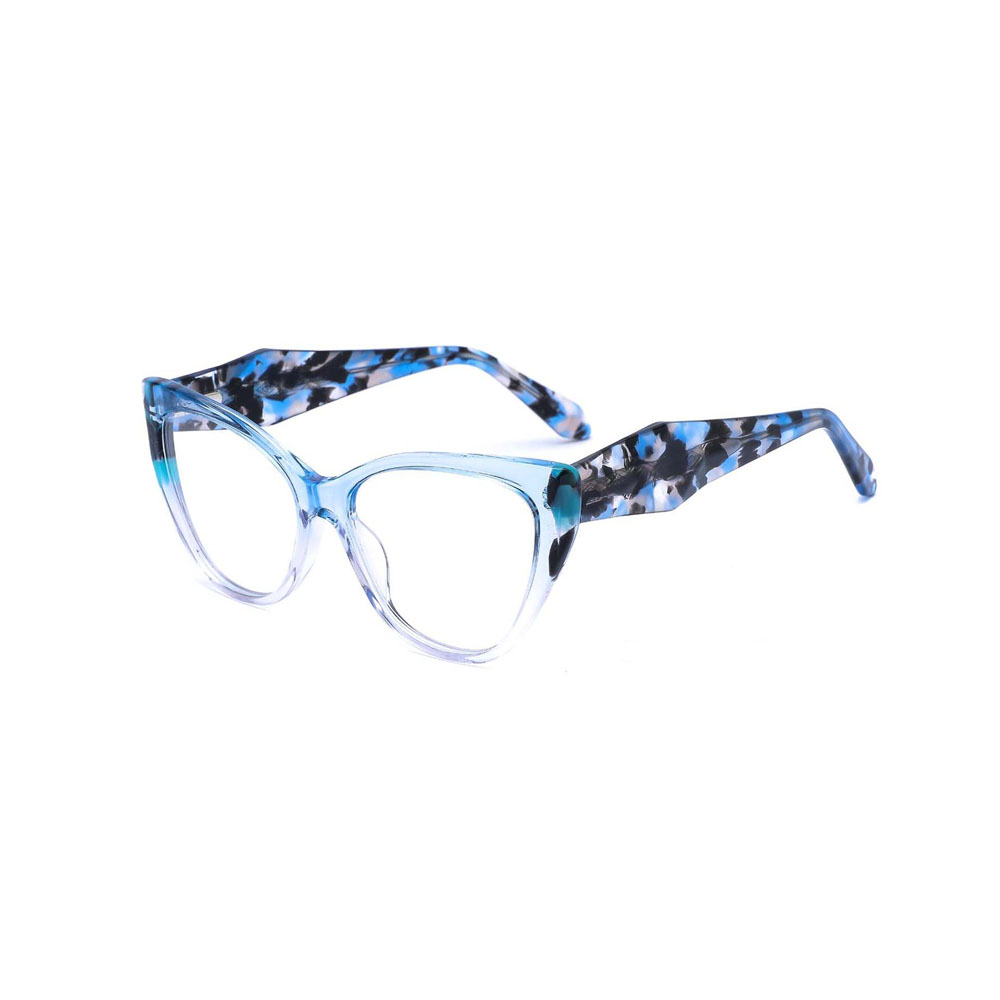 Gd Popular Design Promotional Acetate Metal Cat Eye Women Eyewear Frames Spectacle Fashion Italian Acetate Glasses for Ladies
