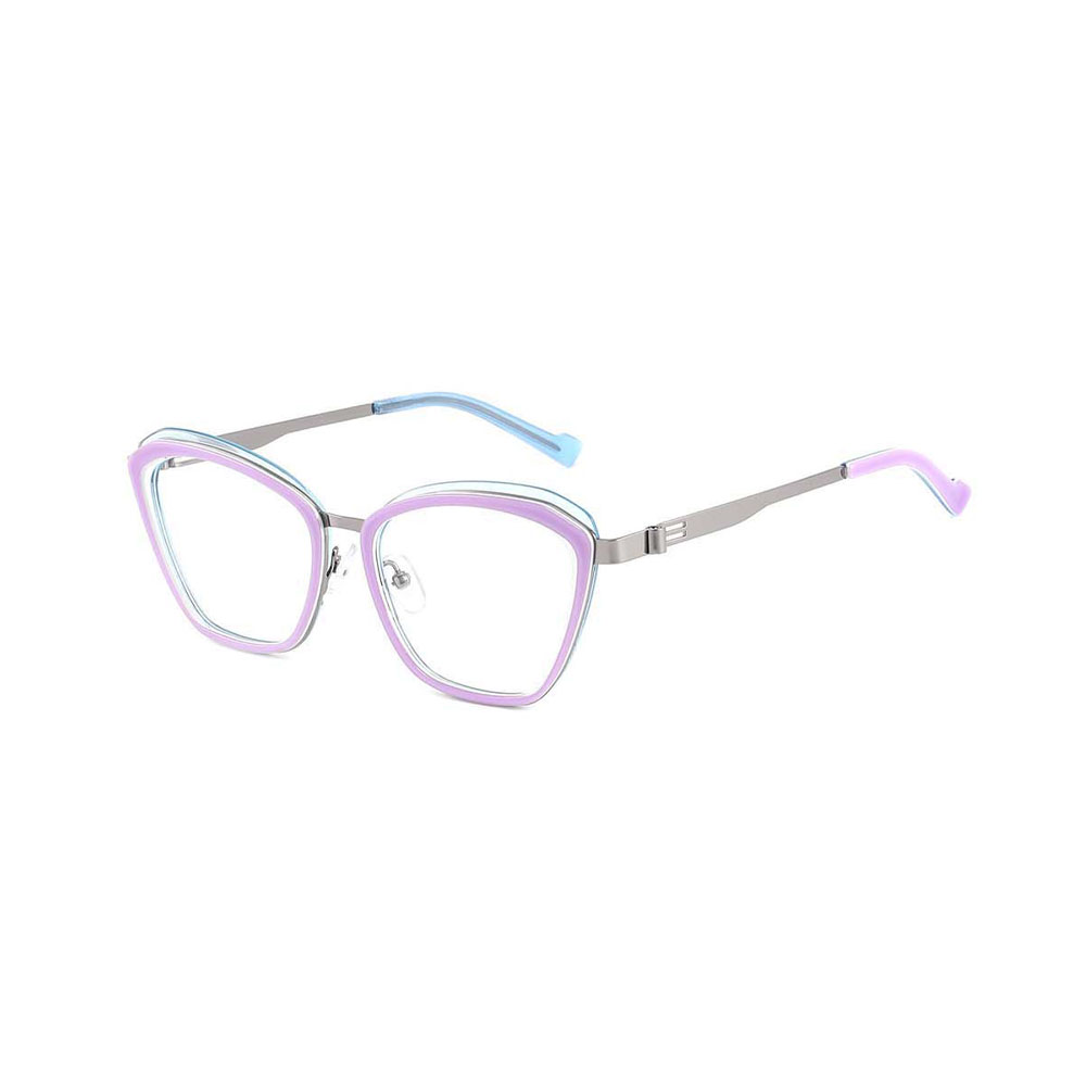 Gd Shinny Candy Color Fashion Women Metal Optical Frames Women Eyewear Frame Metal Eyeglasses Frames Wholesale Hinge Frames Stainless Optical Frames