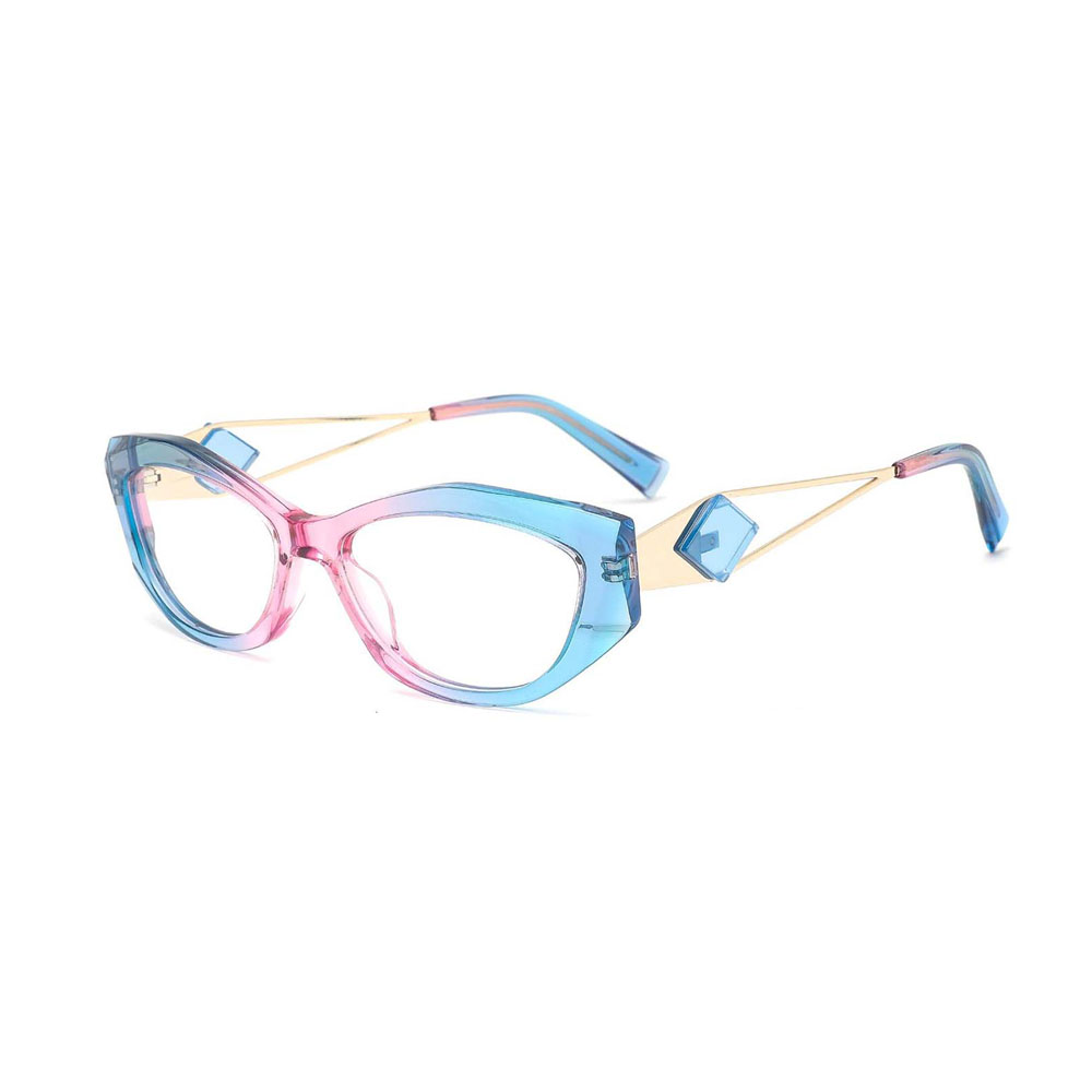 Gd Popular Model Beautiful Color Women Acetate+Metal Eyeglasses Women Optical Frames Glasses Colorful Eyewear Frames